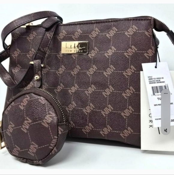 Nicole Miller New York Handbags - CLEARANCE! Nicole Miller 2-Piece Bag Set, Brown, Bag: 10×8×2.5, Pouch: 4×1, NWT
